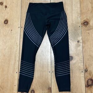 RBX black with gray stripes legging athletic Size M